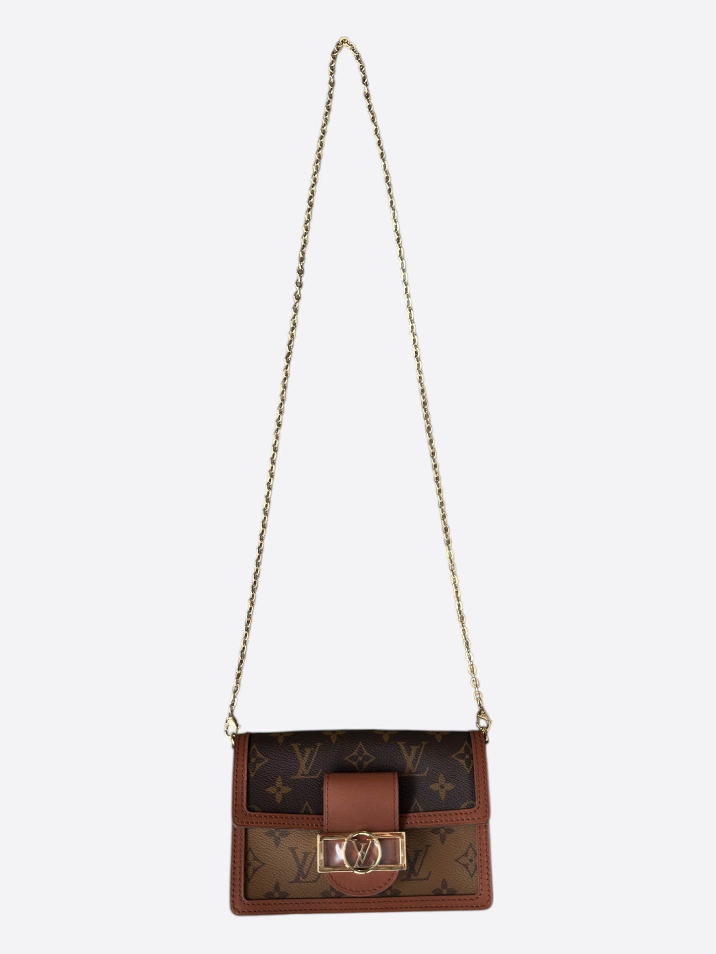 Louis Vuitton Reverse Monogram Dauphine Chain Wallet