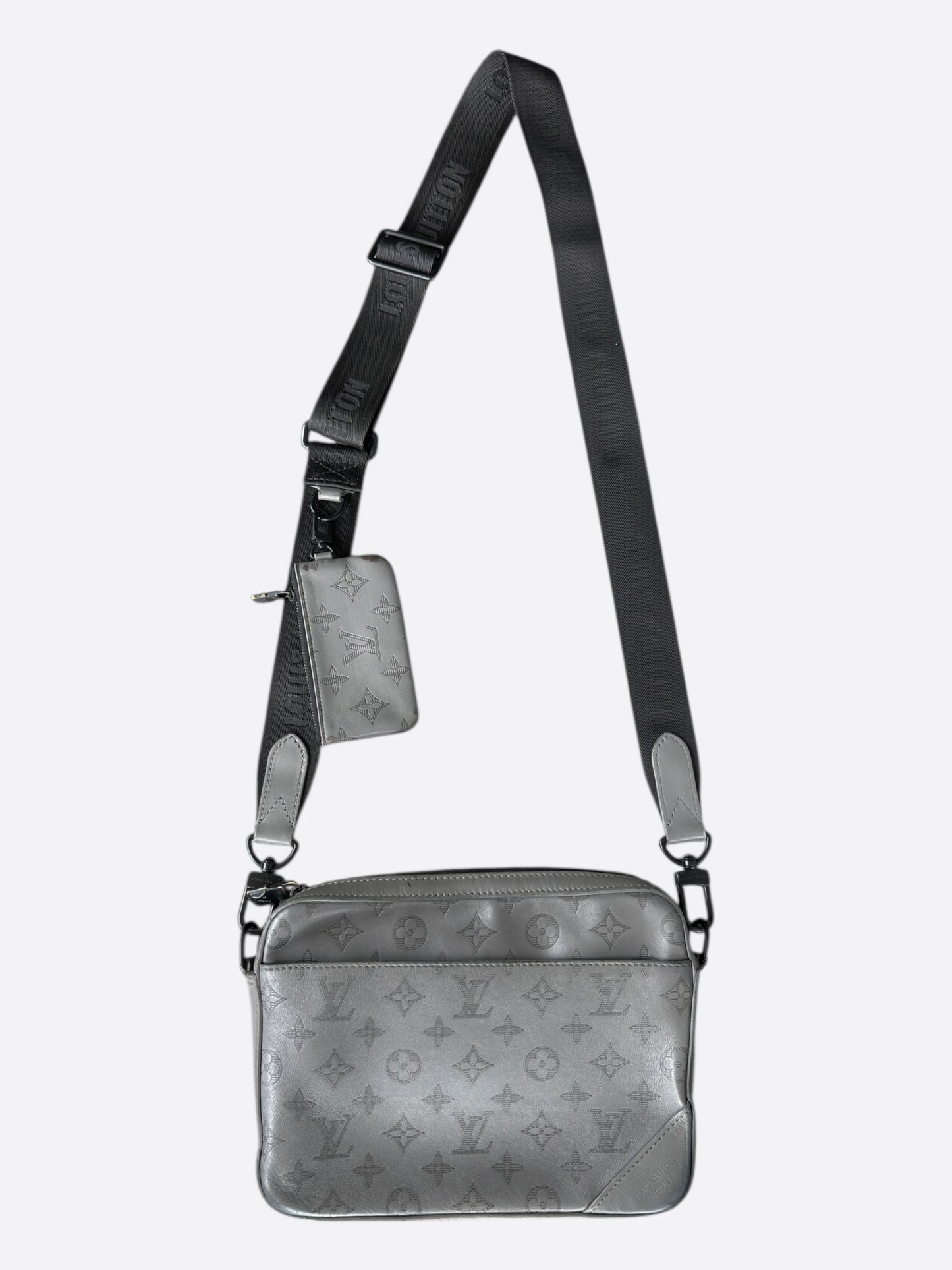Louis Vuitton Grey Shadow Monogram Duo Messenger