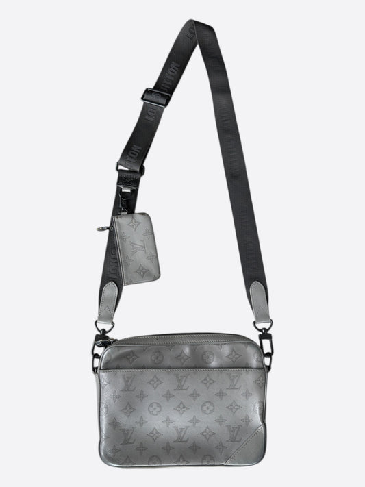 Louis Vuitton Grey Shadow Monogram Duo Messenger