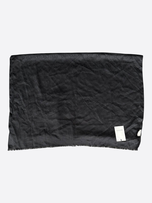 Gucci Black GG Monogram Blanket Shawl