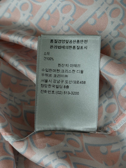 Dior Orange & White Oblique Bermuda Silk Button Up Shirt