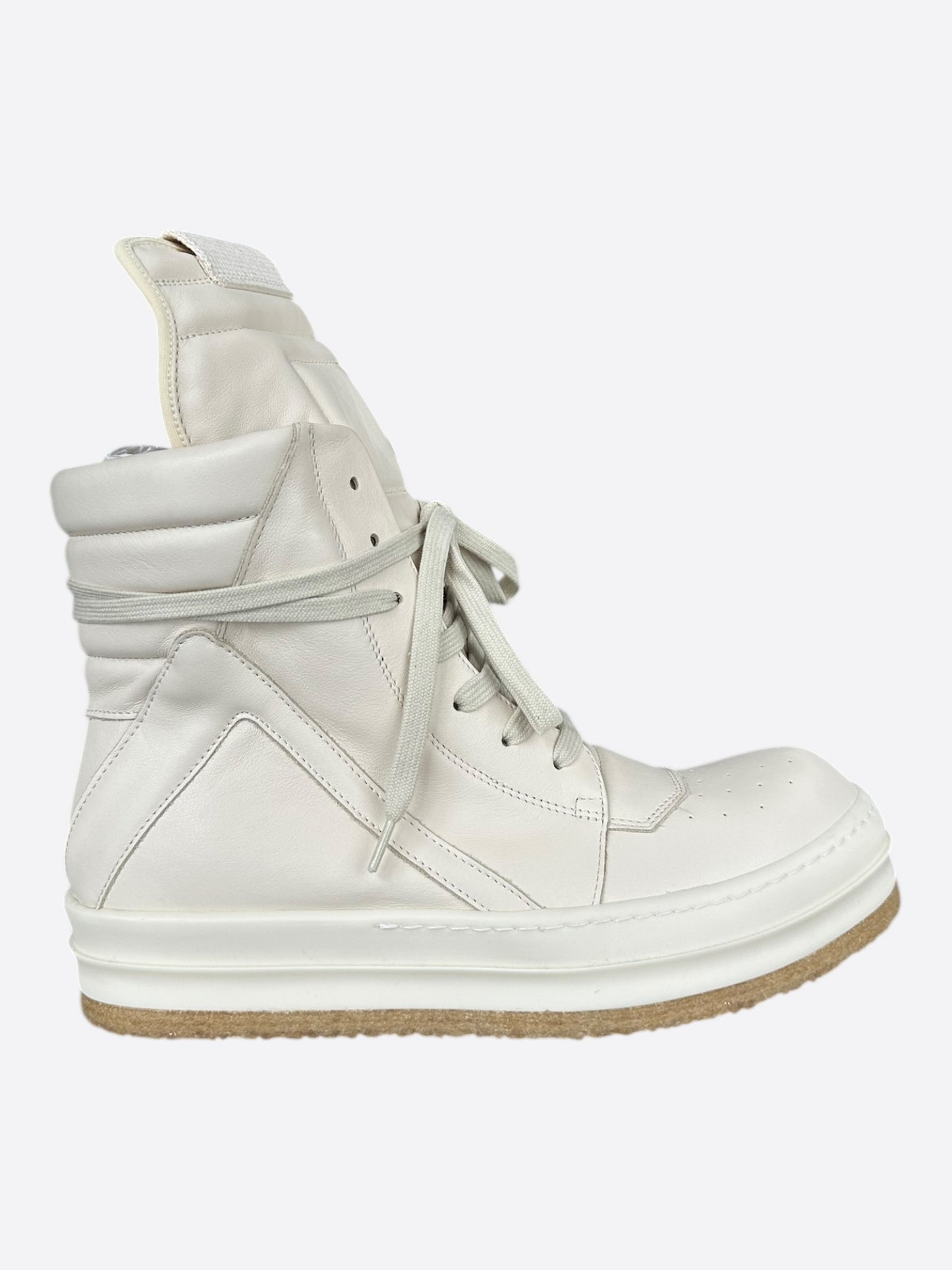 Rick Owens White Mega Geobaskets