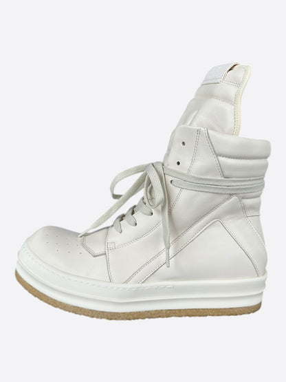 Rick Owens White Mega Geobaskets