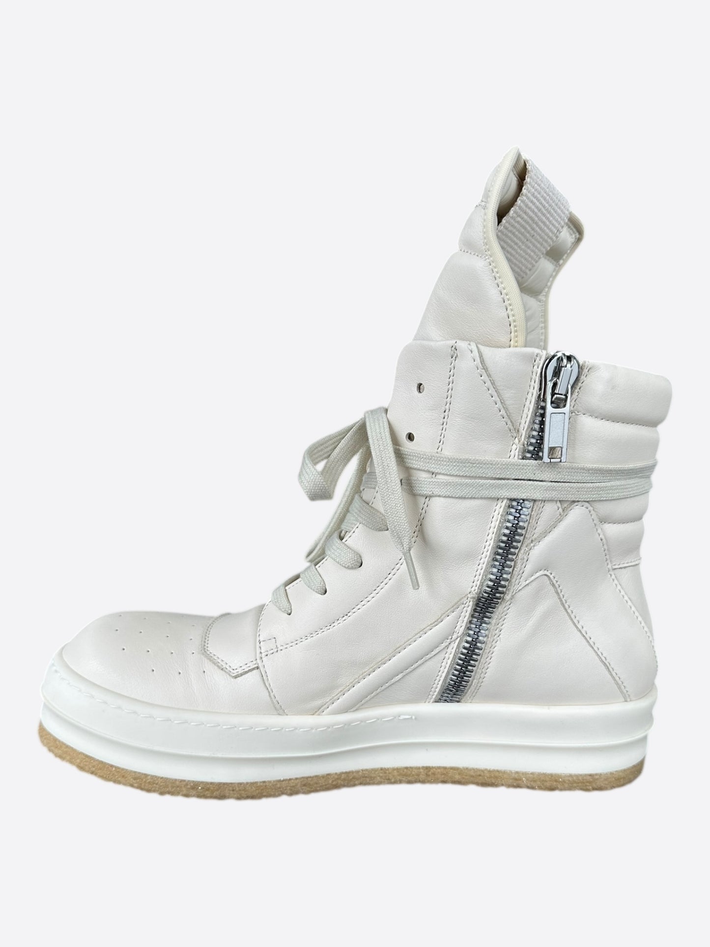 Rick Owens White Mega Geobaskets