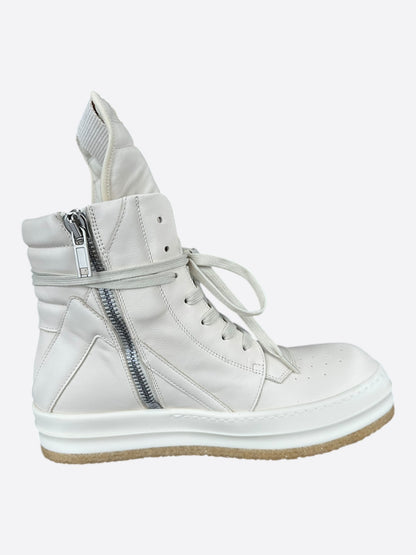 Rick Owens White Mega Geobaskets