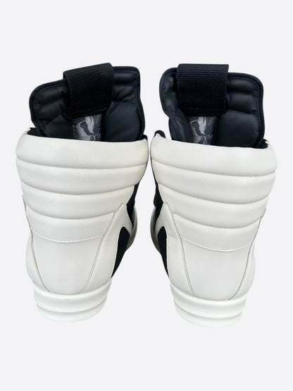 Rick Owens Black & White Leather Jumbo Lace Geobaskets