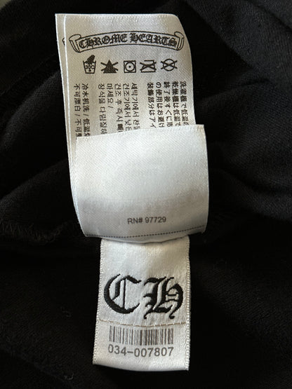 Chrome Hearts Black & Pink Neck Logo Longsleeve T-Shirt