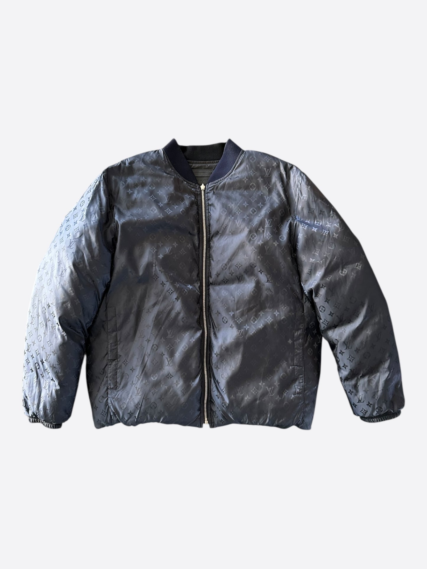 Louis Vuitton Black Monogram Reversible Puffer Jacket