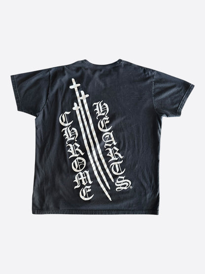 Chrome Hearts Black & White Triple Cross T-Shirt