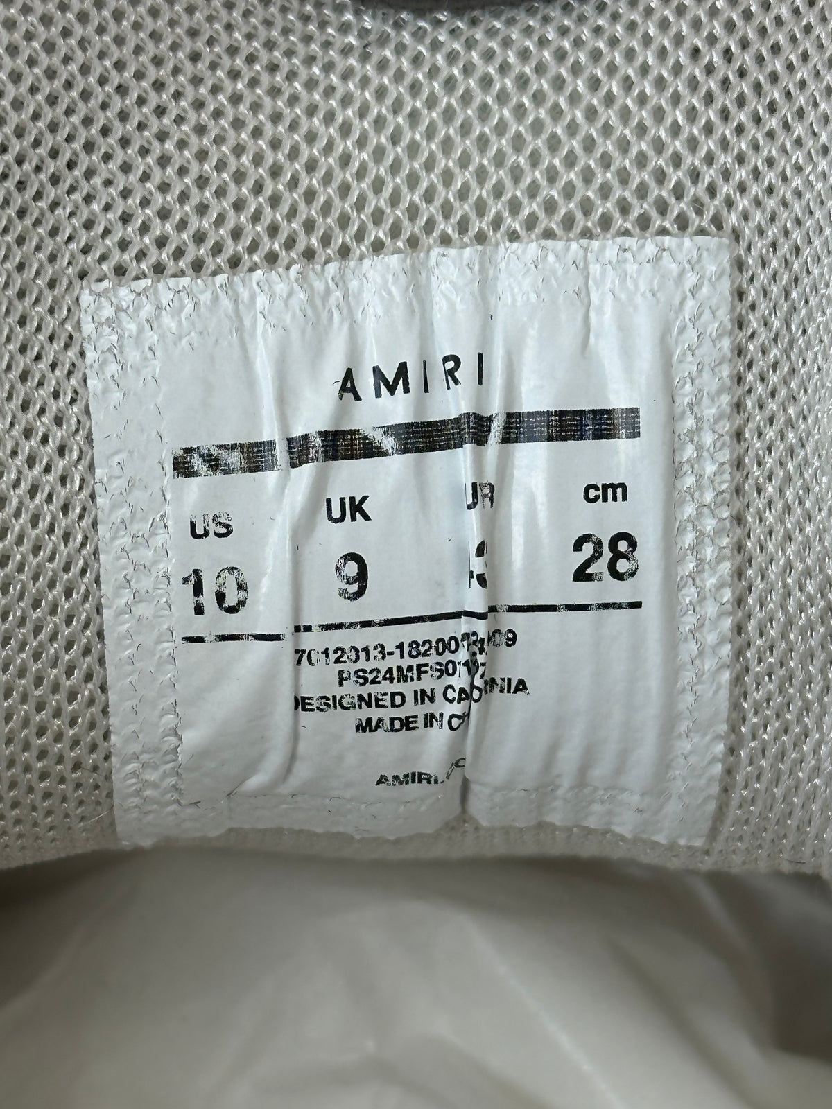 Amiri White & Brown Script Bones Runners