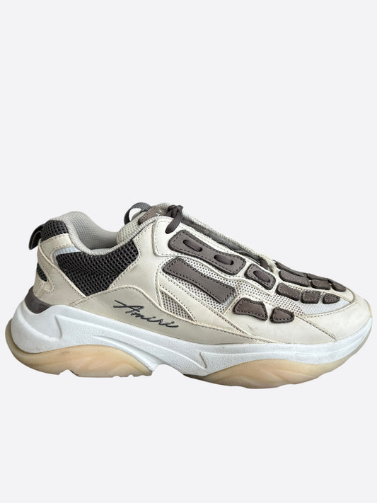 Amiri White & Brown Script Bones Runners