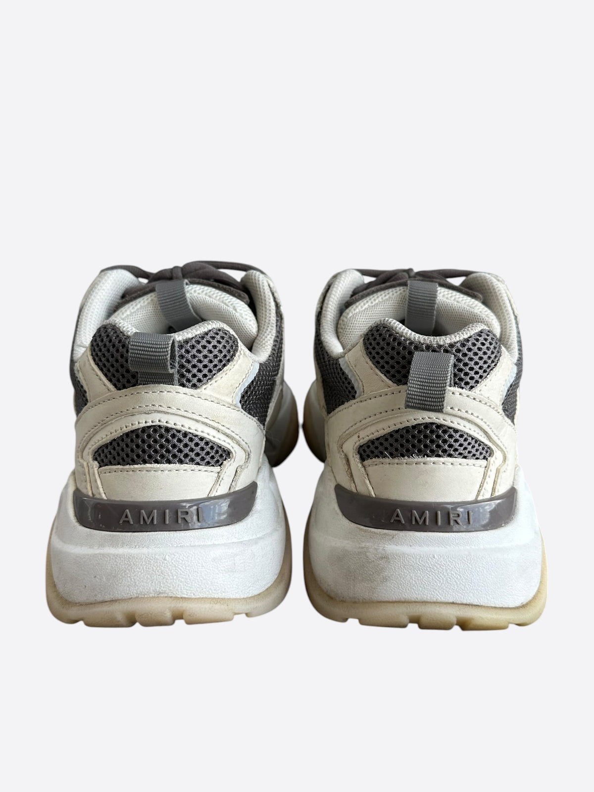 Amiri White & Brown Script Bones Runners