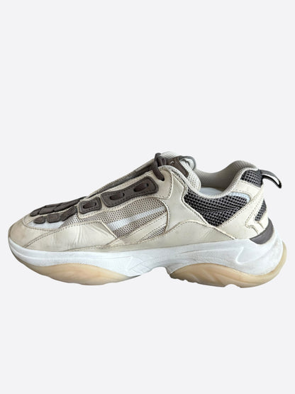 Amiri White & Brown Script Bones Runners
