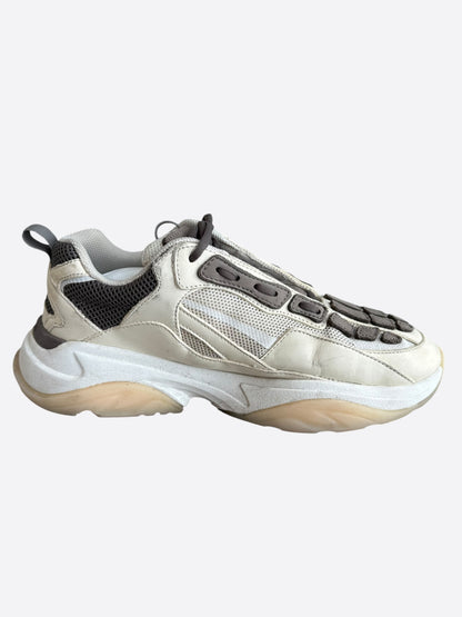 Amiri White & Brown Script Bones Runners