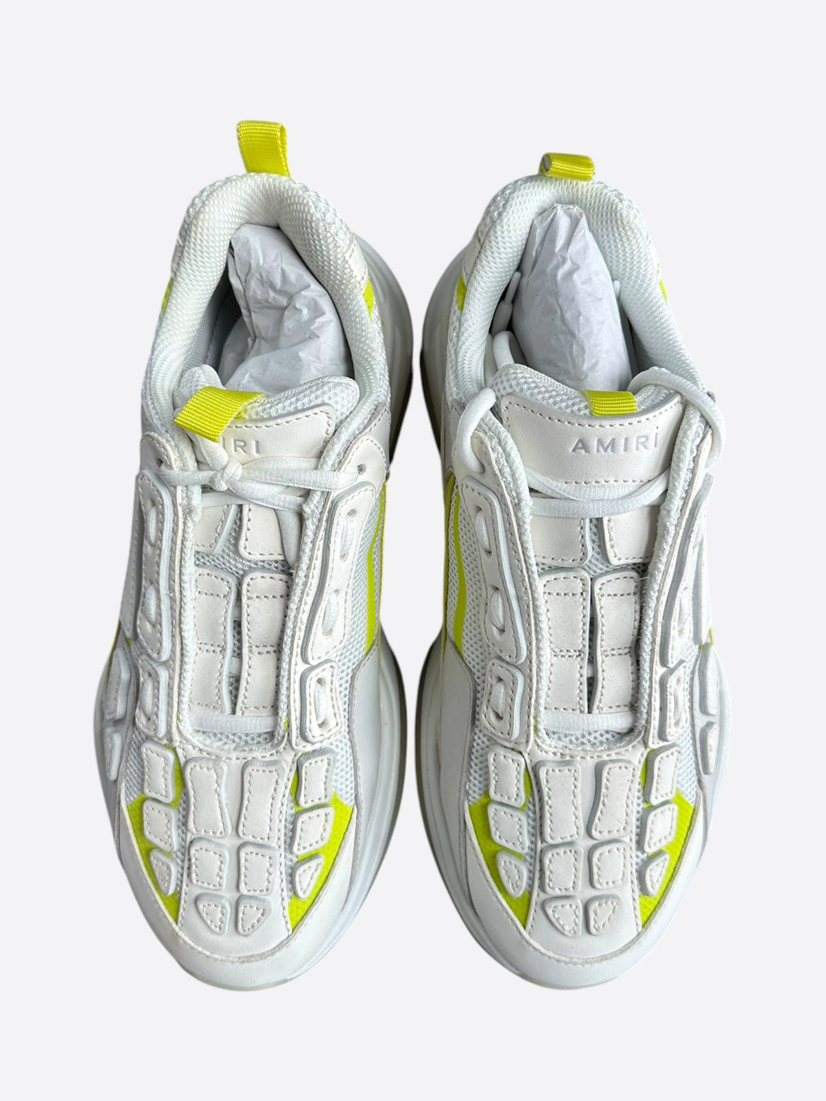 Amiri White & Yellow Bones Runners