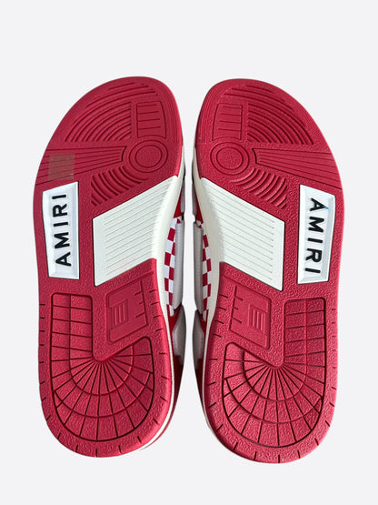 Amiri Red & White Checkered Skeleton Low Top Sneakers