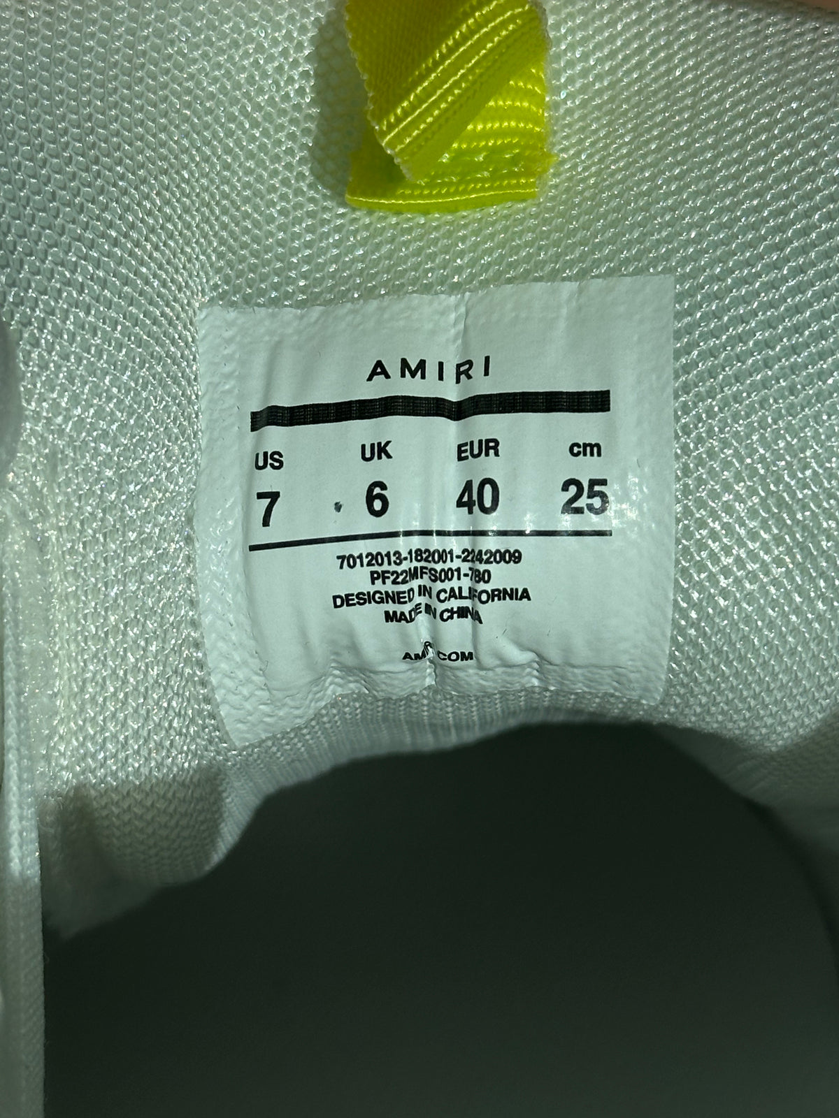 Amiri White & Yellow Bones Runners