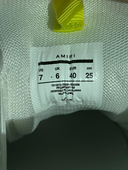 Amiri White & Yellow Bones Runners