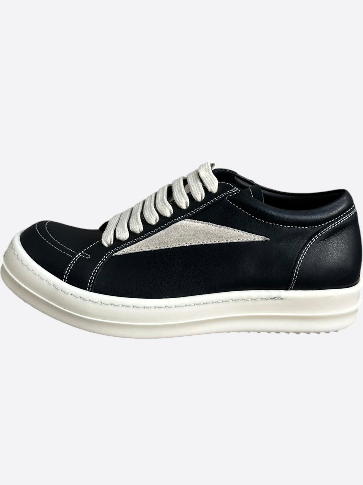 Rick Owens Black & White Vintage Women's Low Top Sneakers