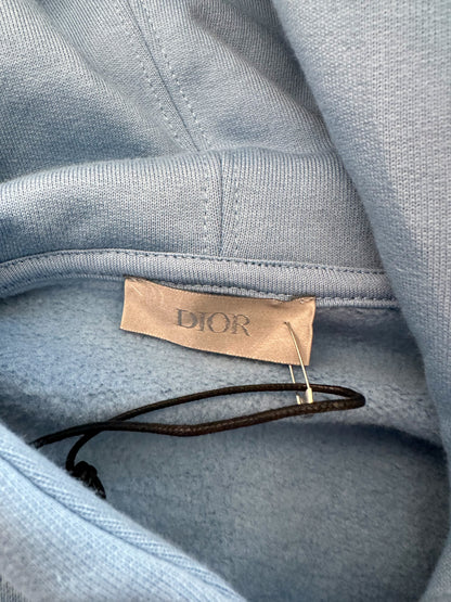 Dior Blue & White CD Icon Embroidered Hoodie