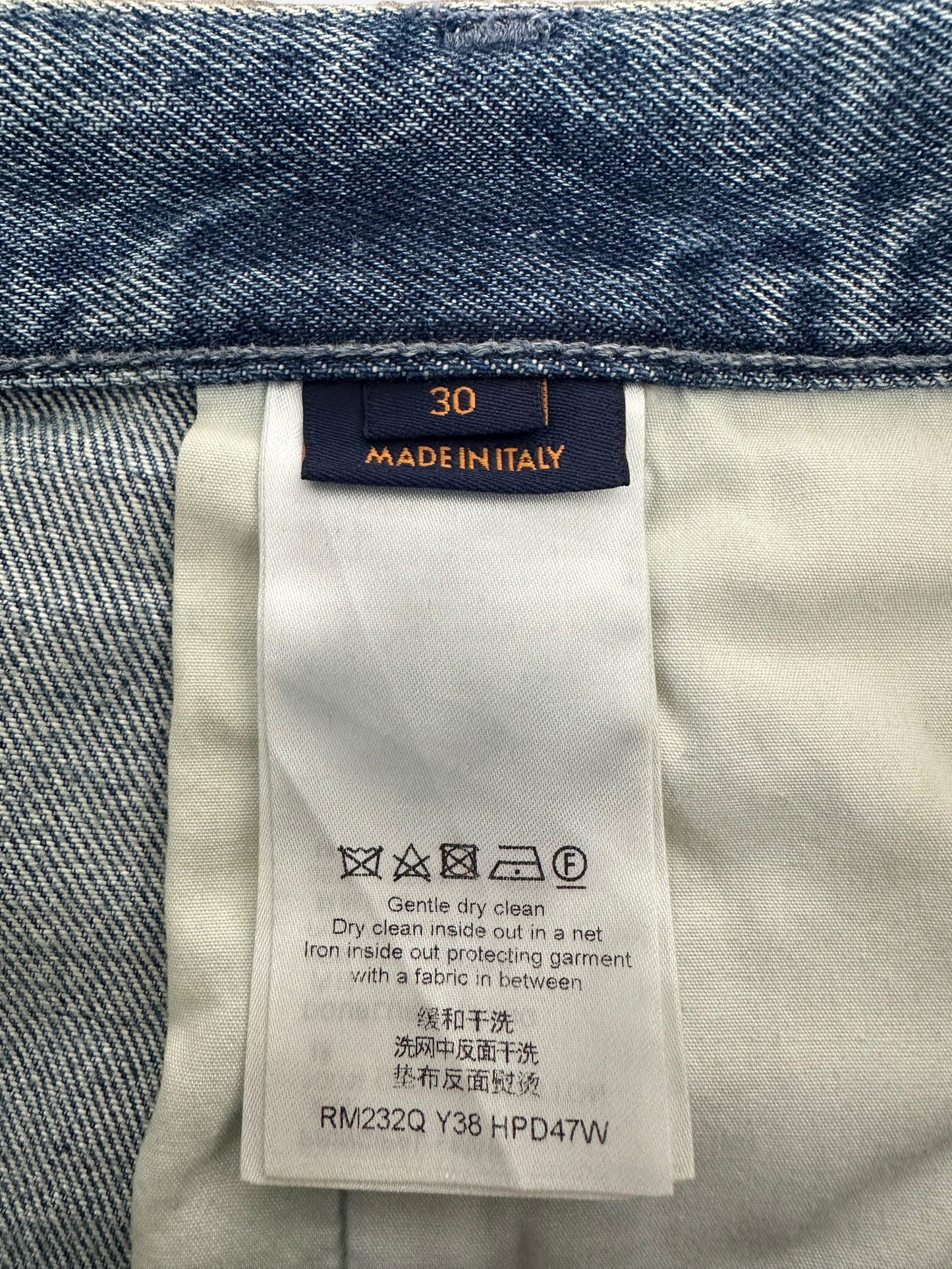 Louis Vuitton Blue Monogram Carpenter Denim Shorts