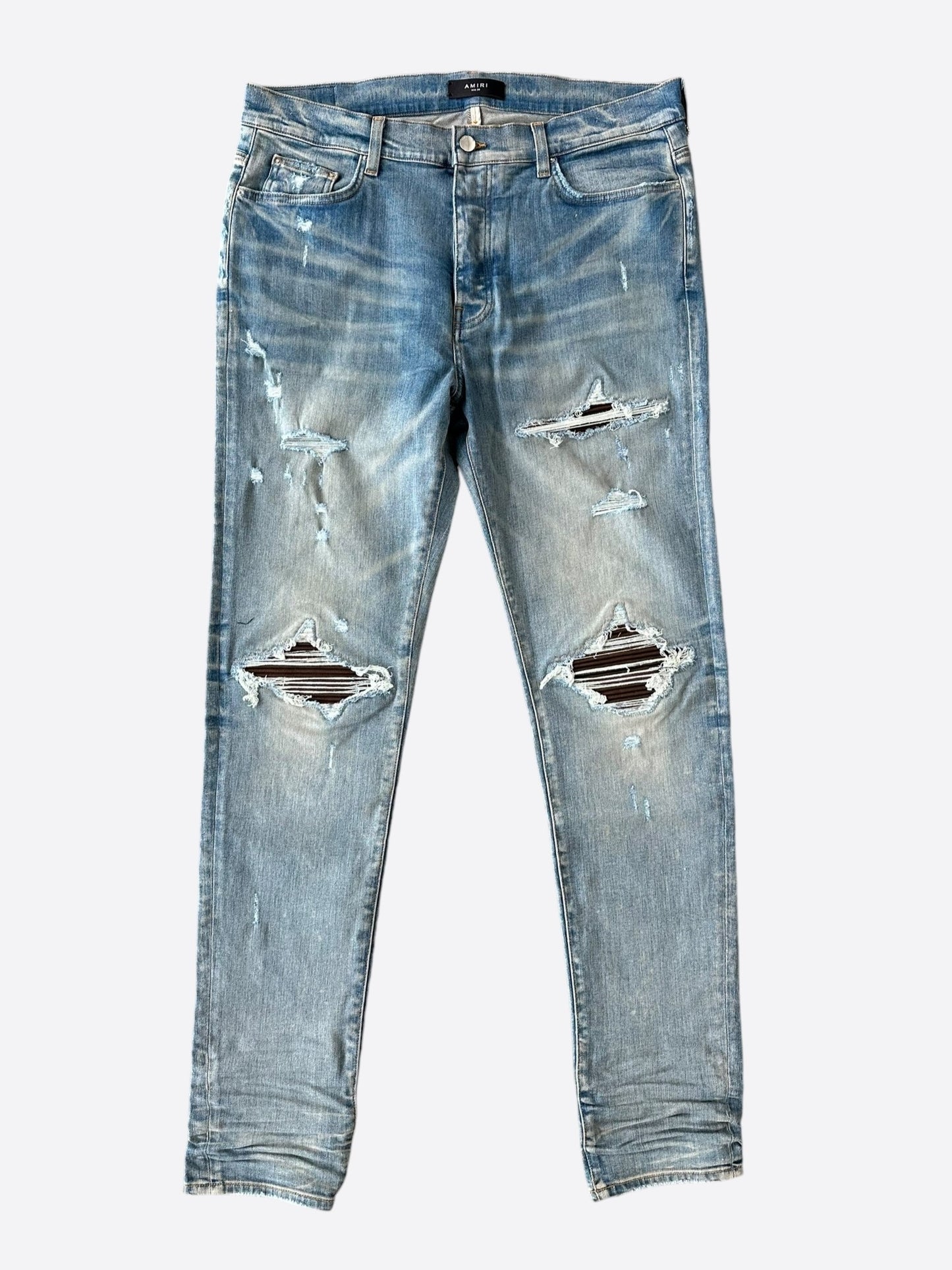 Amiri Clay Indigo & Brown Patch MX1 Jeans