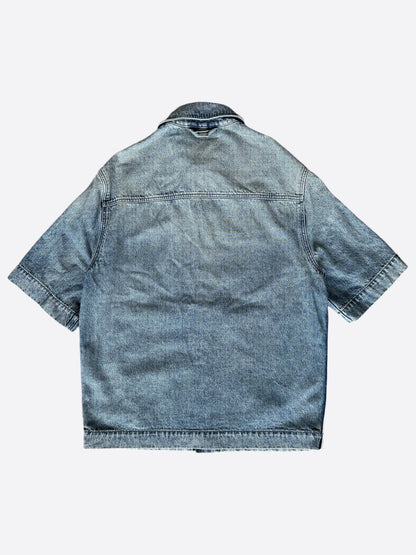 Louis Vuitton Blue Monogram Workwear Denim Shirt