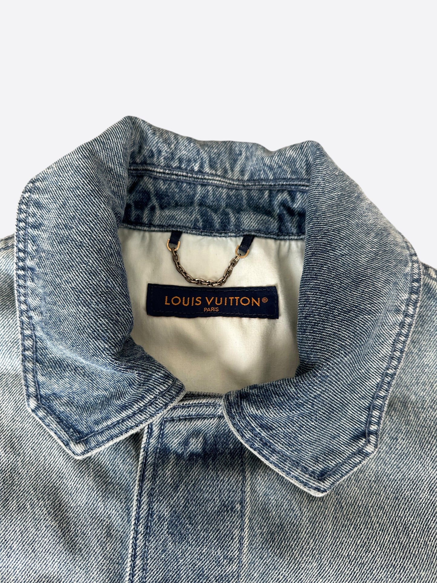 Louis Vuitton Blue Monogram Workwear Denim Shirt