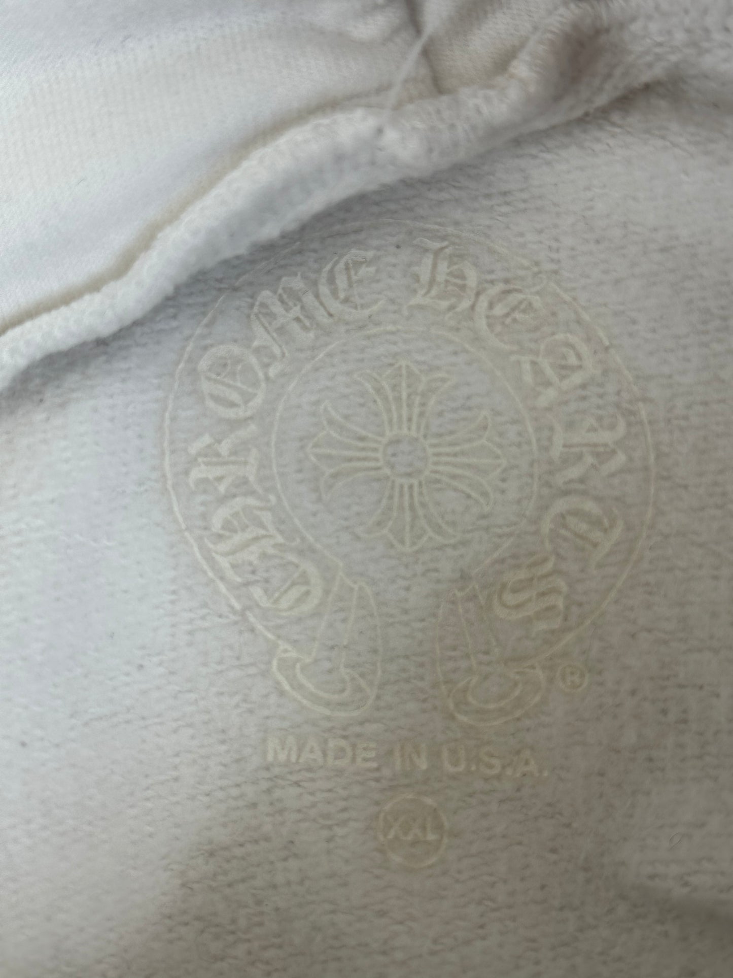 Chrome Hearts White Glow In The Dark Horseshoe Logo Hoodie