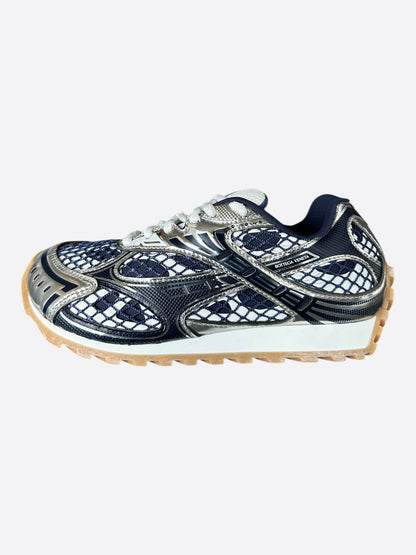 Bottega Veneta Blue & Silver Orbit Sneakers