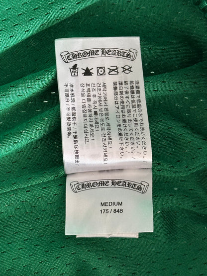 Chrome Hearts Green & Yellow Logo Mesh Shorts
