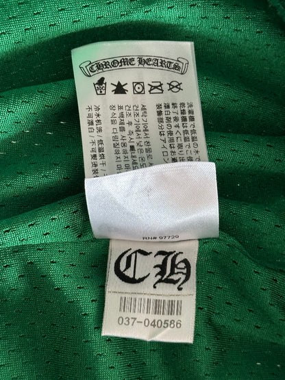 Chrome Hearts Green & Yellow Logo Mesh Shorts