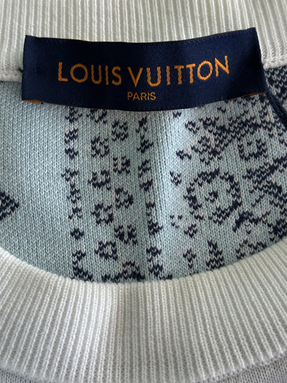 Louis Vuitton Blue & White Monogram Bandana Sweater