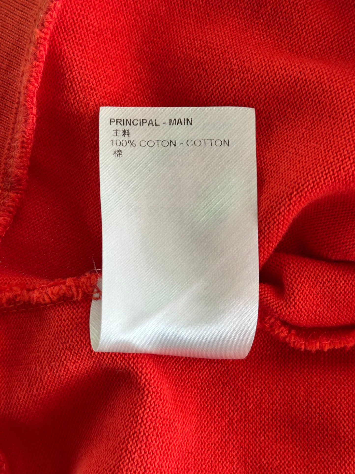 Louis Vuitton Red & White Pin Logo Embroidered T-Shirt