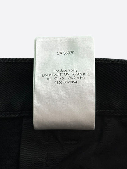 Louis Vuitton Washed Black Monogram Carpenter Shorts