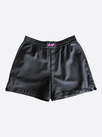 Louis Vuitton Black & Pink Logo Shorts