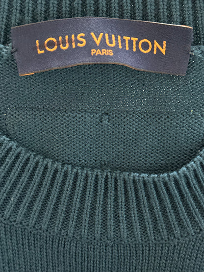 Louis Vuitton Blue & Yellow Logo Wool Sweater