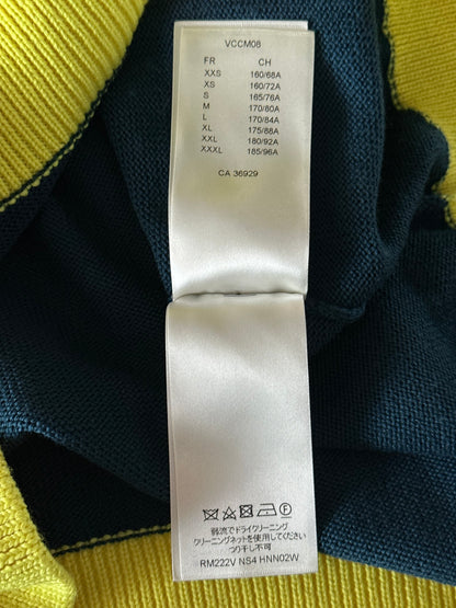 Louis Vuitton Blue & Yellow Logo Wool Sweater
