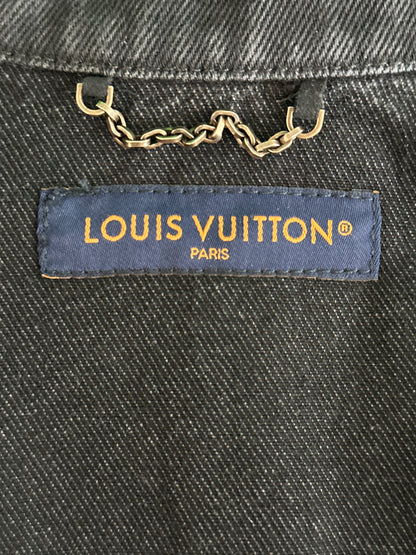 Louis Vuitton Washed Black Denim Monogram Overshirt