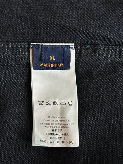 Louis Vuitton Washed Black Denim Monogram Overshirt