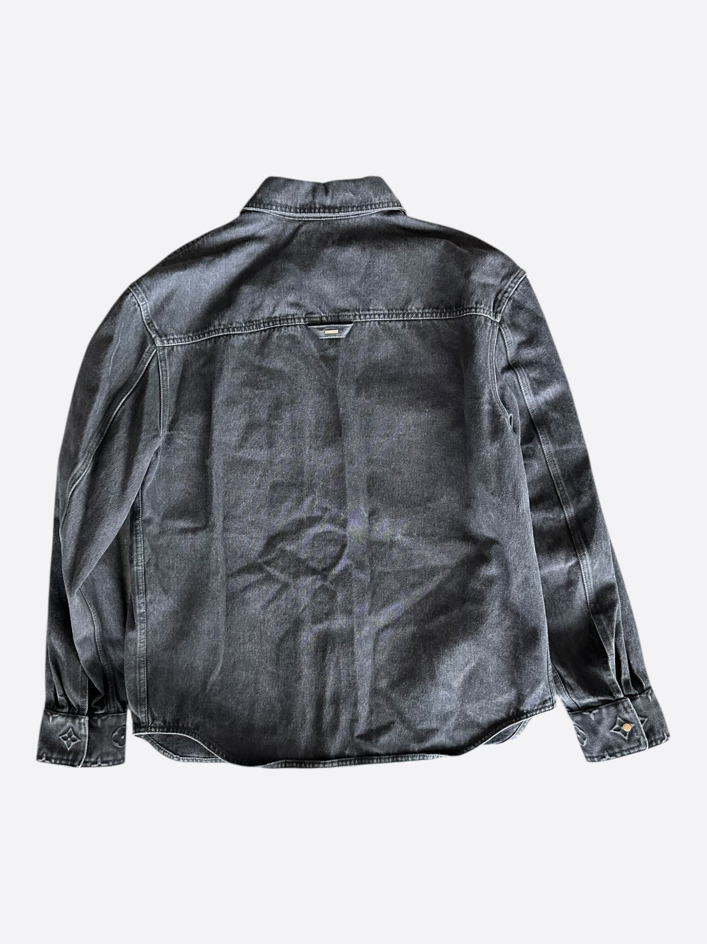 Louis Vuitton Washed Black Denim Monogram Overshirt