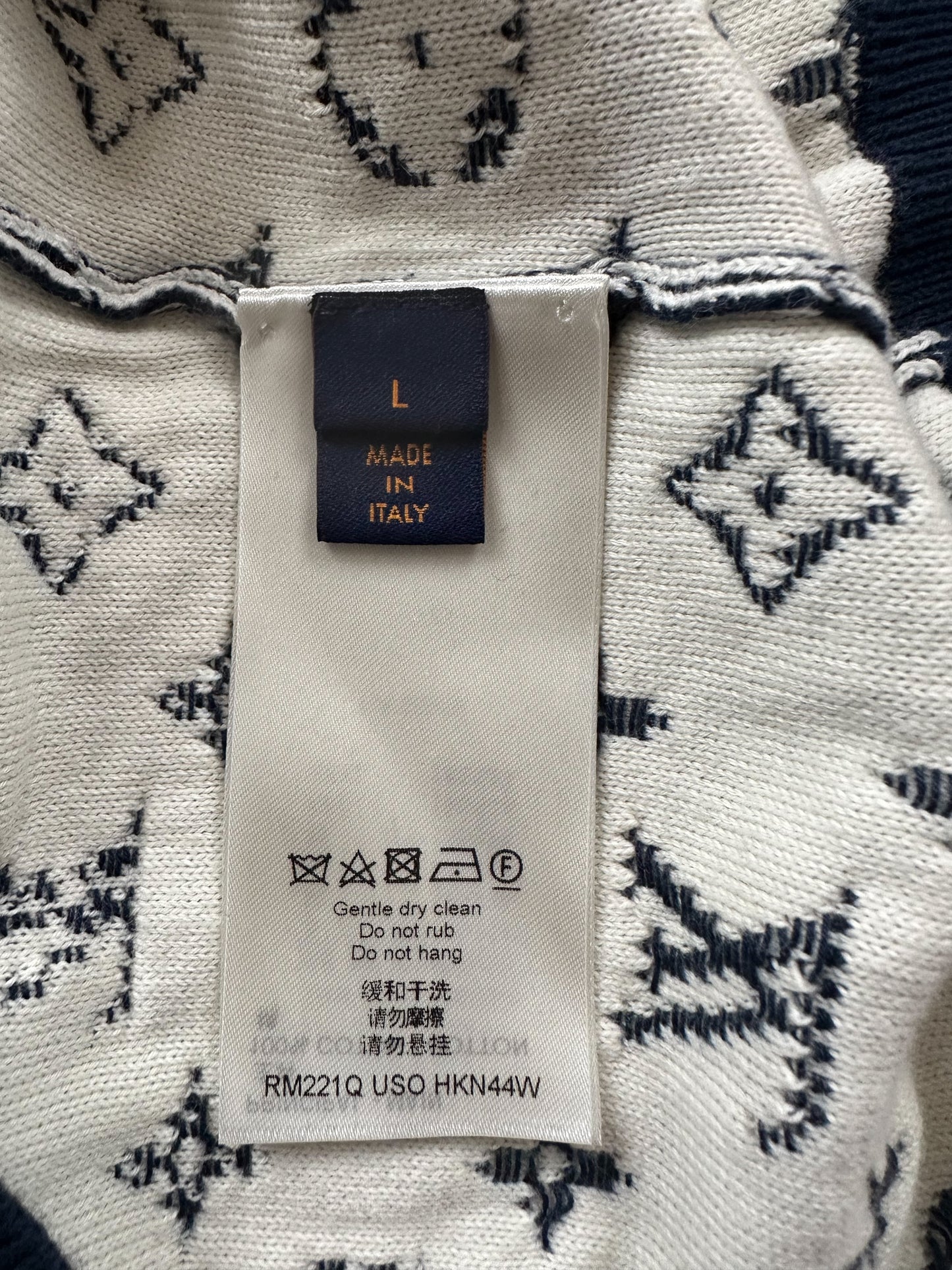 Louis Vuitton Navy & White Gradient Monogram Sweater