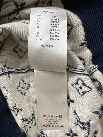 Louis Vuitton Navy & White Gradient Monogram Sweater