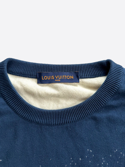 Louis Vuitton Navy & White Gradient Monogram Sweater