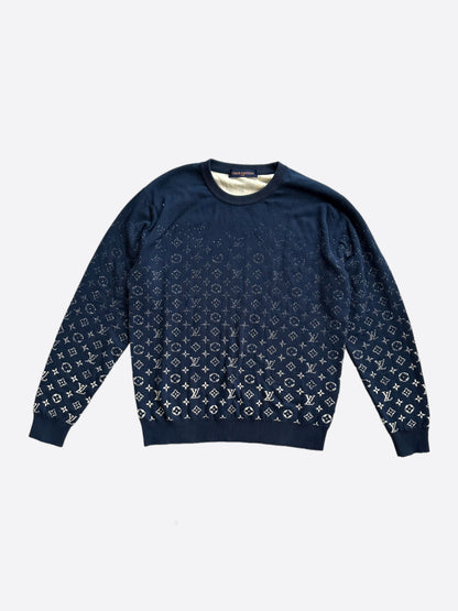 Louis Vuitton Navy & White Gradient Monogram Sweater