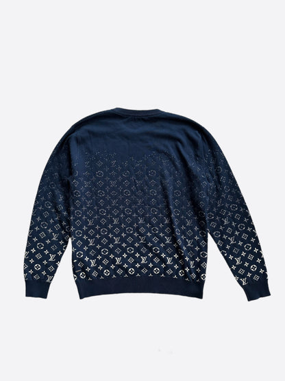 Louis Vuitton Navy & White Gradient Monogram Sweater