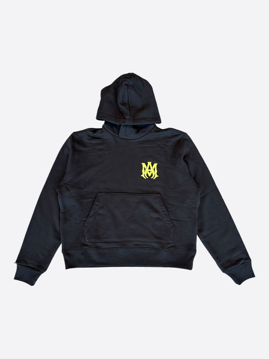 Amiri Black & Yellow MA Logo Hoodie