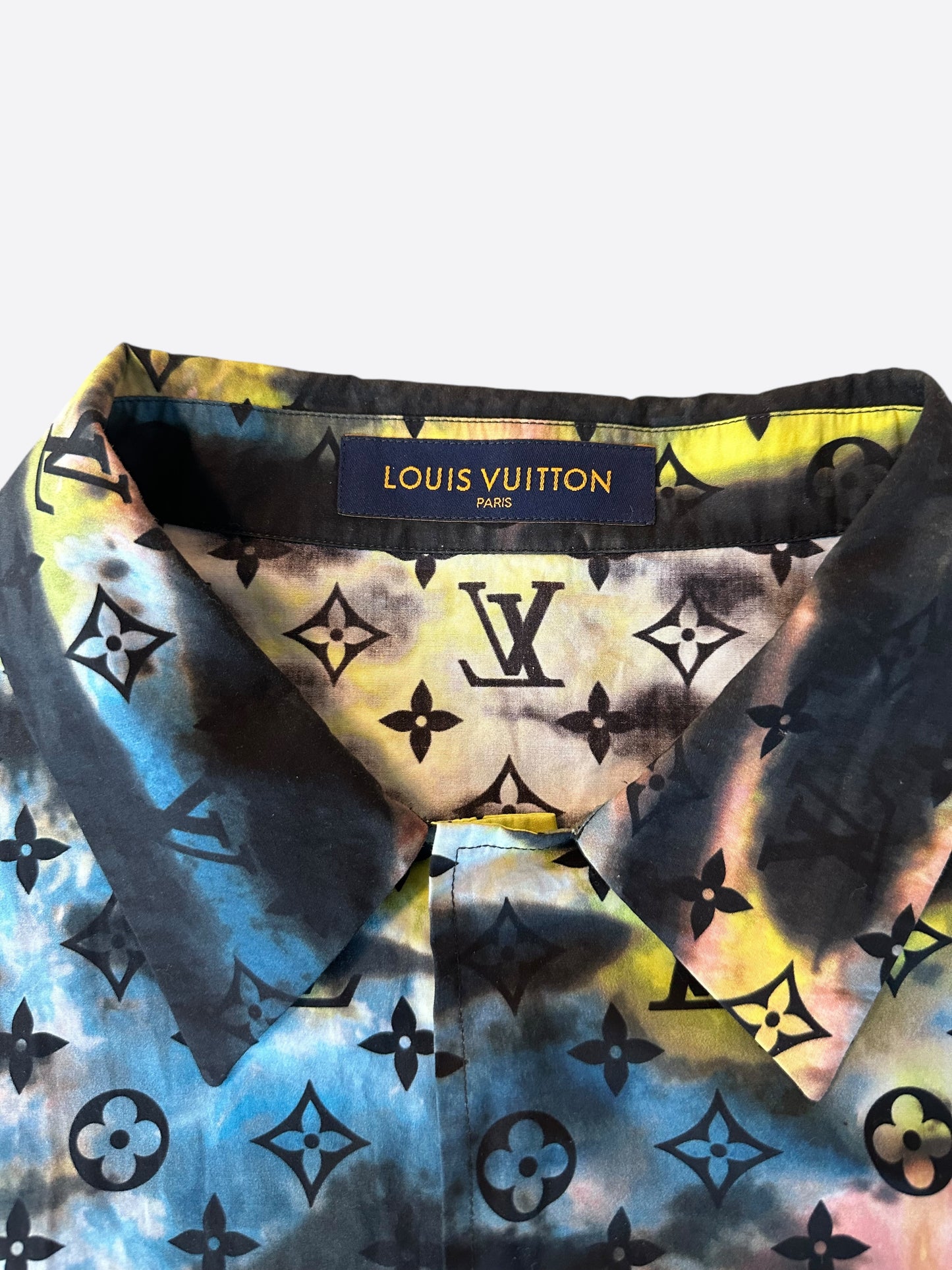 Louis Vuitton Mutlicolor Tie-Dye Camo Monogram Shirt