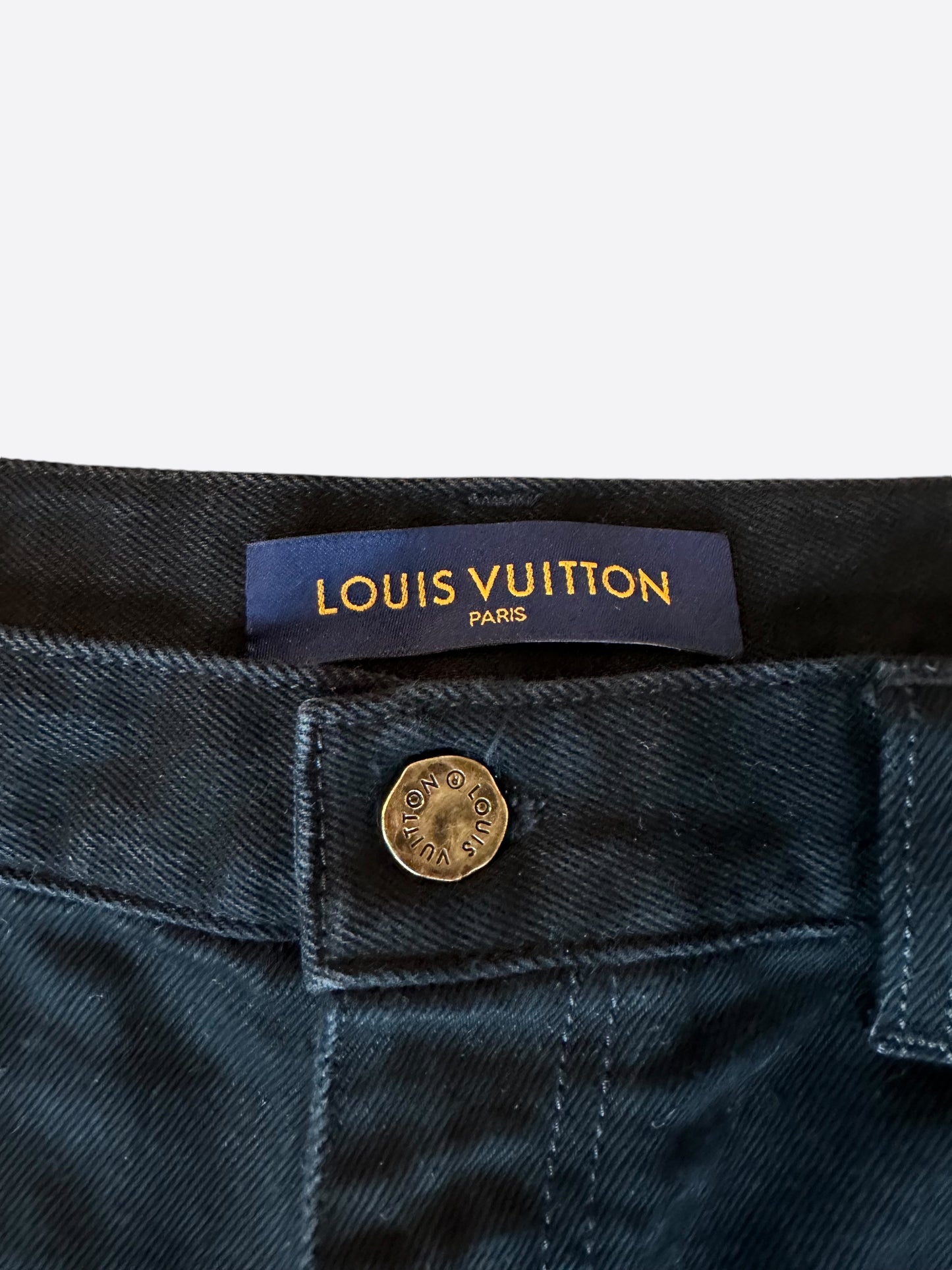 Louis Vuitton Black Monogram Carpenter Pants