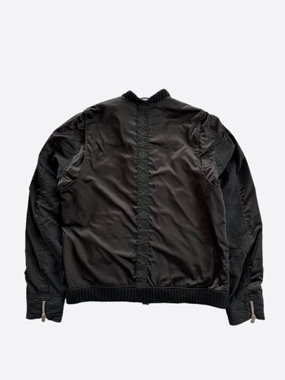 Chrome Hearts Black Silver hardware Bomber Jacket